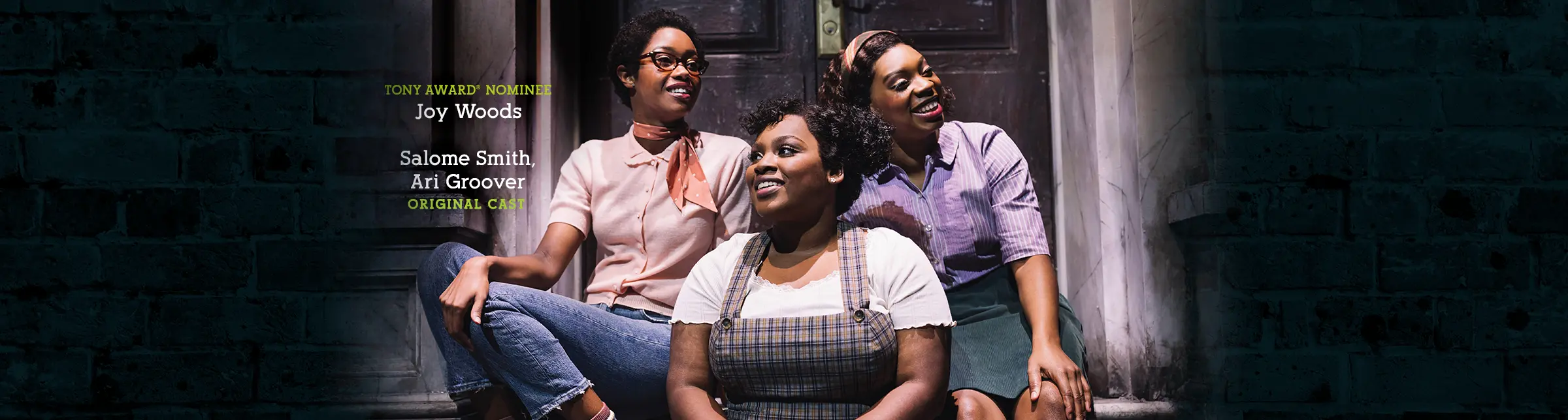 Joy Woods, Salome Smith, and Ari Groover — the original Broadway cast of Little Shop of Horrors, performing as the trio in the musical’s opening number.