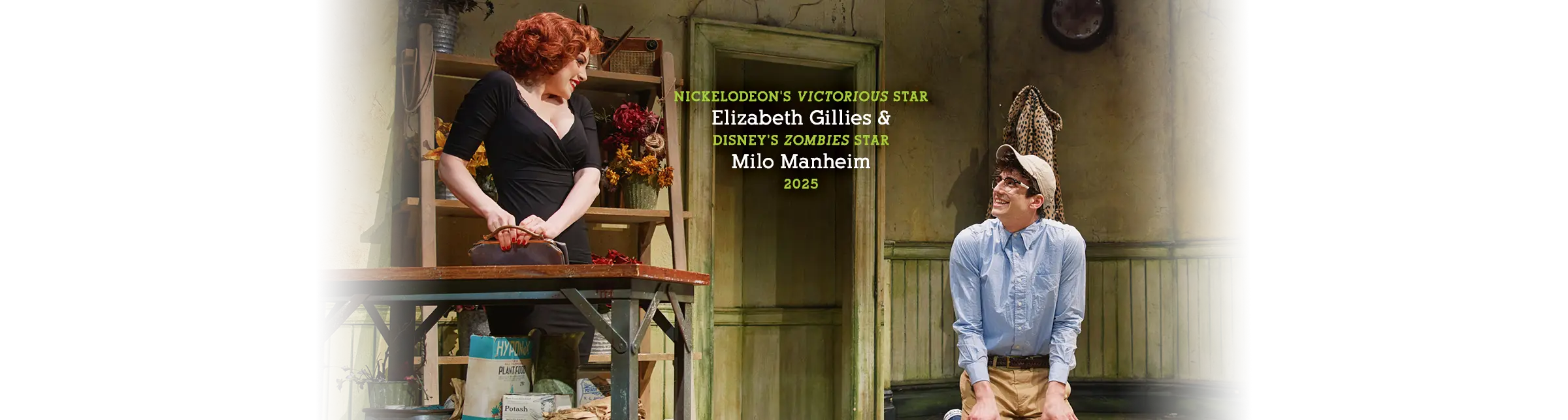 Elizabeth Gillies and Milo Manheim join the 2025 Broadway cast of Little Shop of Horrors, starring in the hit musical at the Westside Theatre.